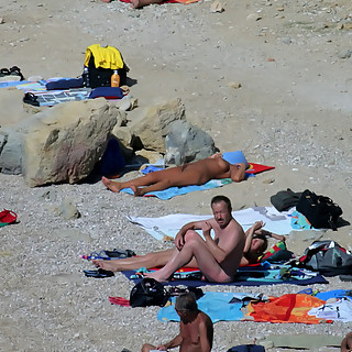 Old and Young Generations of Teens and Women Spend Their Time Naked in Naturist Beaches Hairy and Ba