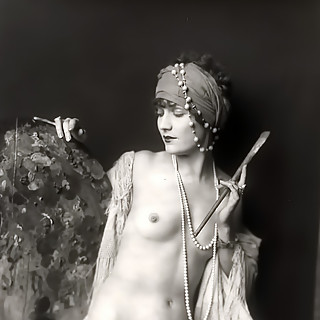 Naked Female Body in Photographs from the 19th and Early 20th Century - Hard Nipples and Round Boobi
