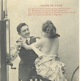 Antique Risque Post Cards Of 1920 With Naked Women From France