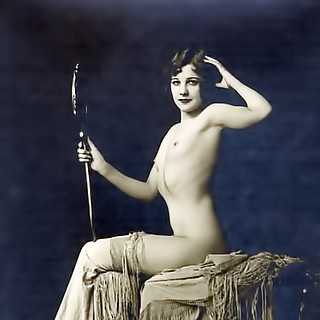 Vintage Photos of Naked Ladies of 1900's with Full Frontal Nudity and Visible Hairy Pussy and Boobs