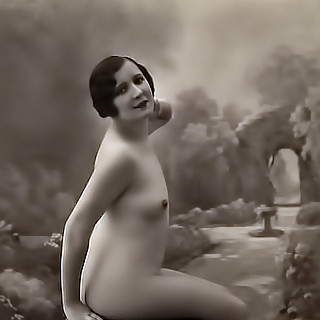Vintage Photos of 1900 with Nude Girls Posing Naked and Dressed very Rare French Risque Post Cards