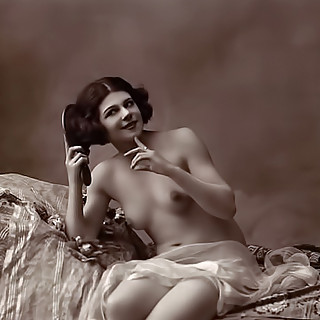 Vintage Erotica Photos from France Depicting Naked Girls with Full Frontal Nudity from 1900-1920