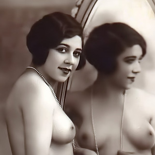 Vintage Erotica Photos from France Depicting Naked Girls with Full Frontal Nudity from 1900-1920