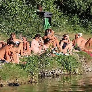 Wild Naturism Season in Russian Lots of Sexy Naked Girls Messing Around the Beach Shaking Their Boob