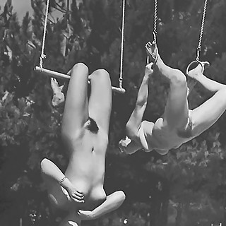 Hot girlfriends fucked hard without condoms in front of room mates