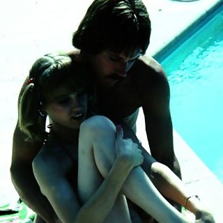 Classic Vintage Erotic Naked Hairy Couple Near The Pool