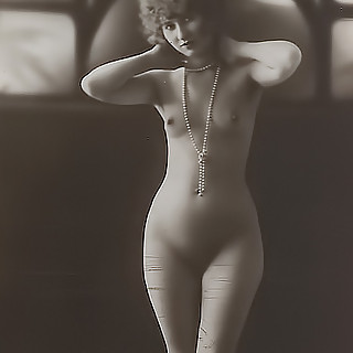 Real Antique Photographs of Hot Young Nude Women Posing Naked with Full Frontal Nudity from Paris Fr