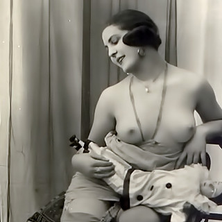 Hot Underwear Perky Tits and Hairy Pussies of French Women from 1920s Can be Found on this VintageCu