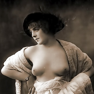 Exceptionally Rare French Photos of 1900's Nude Women with Hairy Pussies and Armpits Posing Naked an