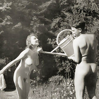 Naturist Girls Back the 50s and 60s Had Hairy Pussies and Natural Boobs They Loved Posing for Group 
