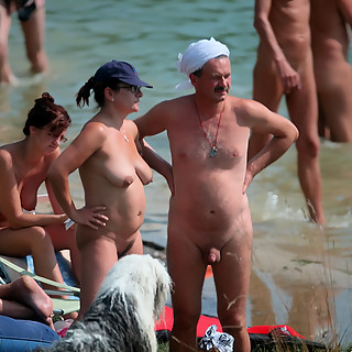It's Sunny in Naturist Beach Hot Nude Couples Expose Their Sexy Naked Bodies to Sun and You to Enjoy