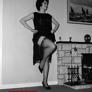Retro Photos Of Hairy Pussies High Heels and Leggy Brunettes in Stockings Only On Galleries of Vinta
