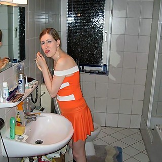 Hot girlfriends fucked hard without condoms in front of room mates