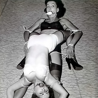 These Sexy Girls Love Ropes and Pain Watch Vintage Xxx Fetish from 1950s with Bound Girls in Painful